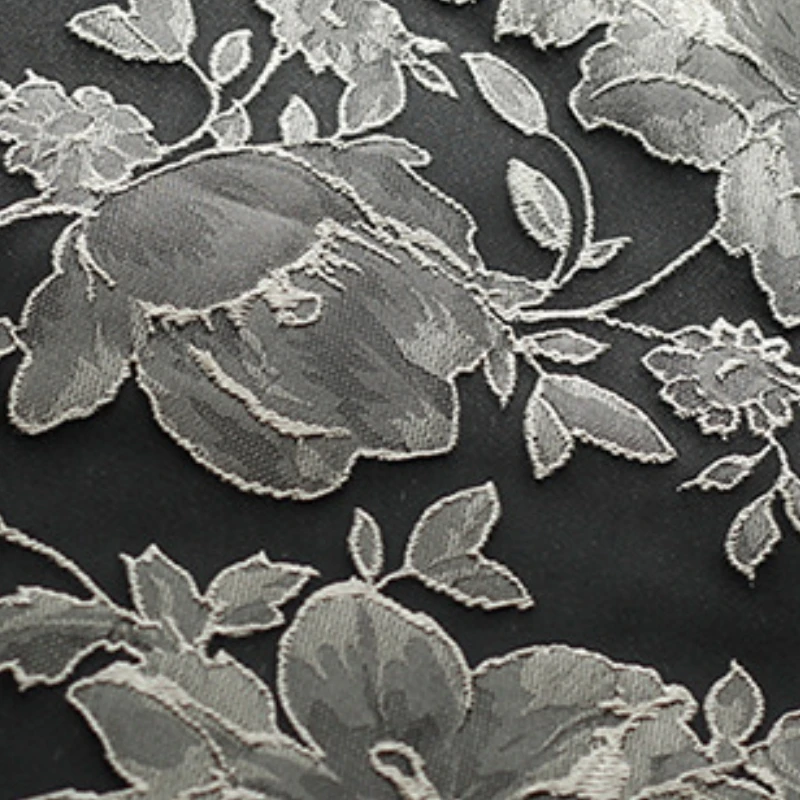 High Quality 2023 medium weight popular breath crisp fabric embroidery fabric white flower pattern clothing fabric