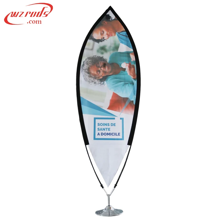 Weihai WZRODS Hot Sale High Quality Leaf Shape Flag Customized Banner for Advertising