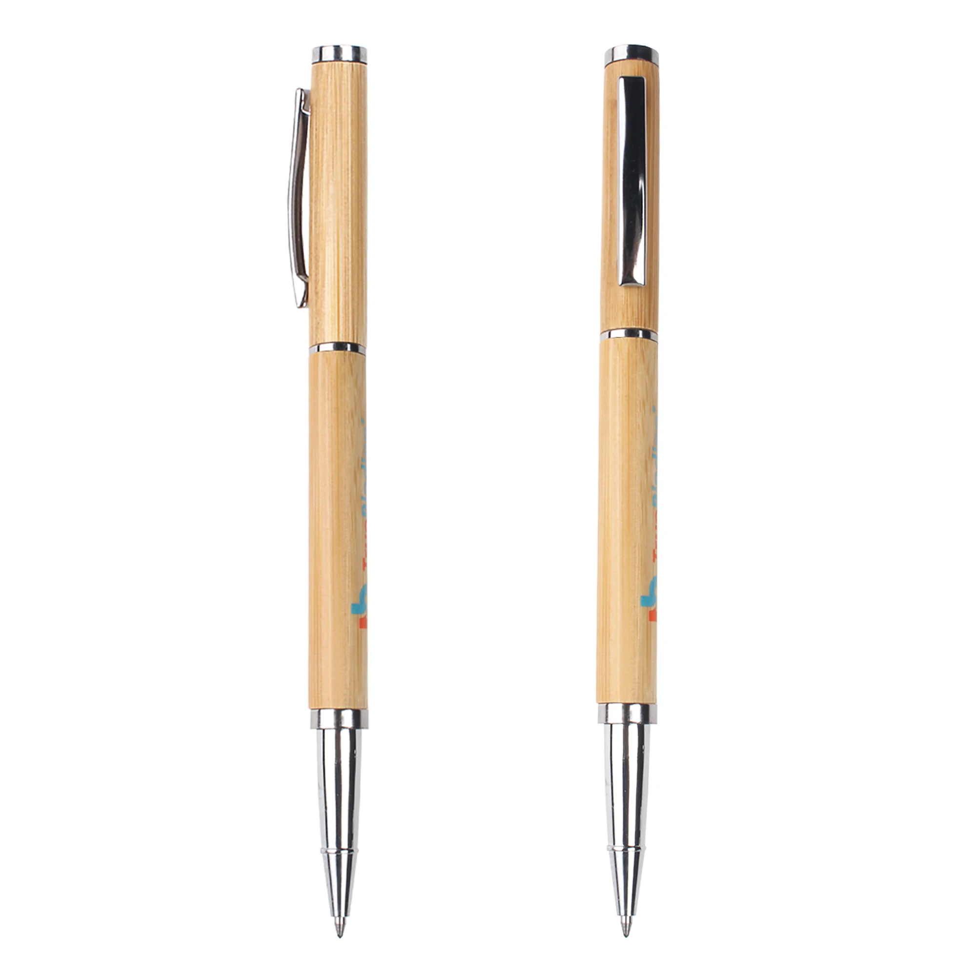 Environmentally Bamboo Customized LOGO Engraved Laser Manufactures Printed Gel Pens With 1.00 MM Stylo