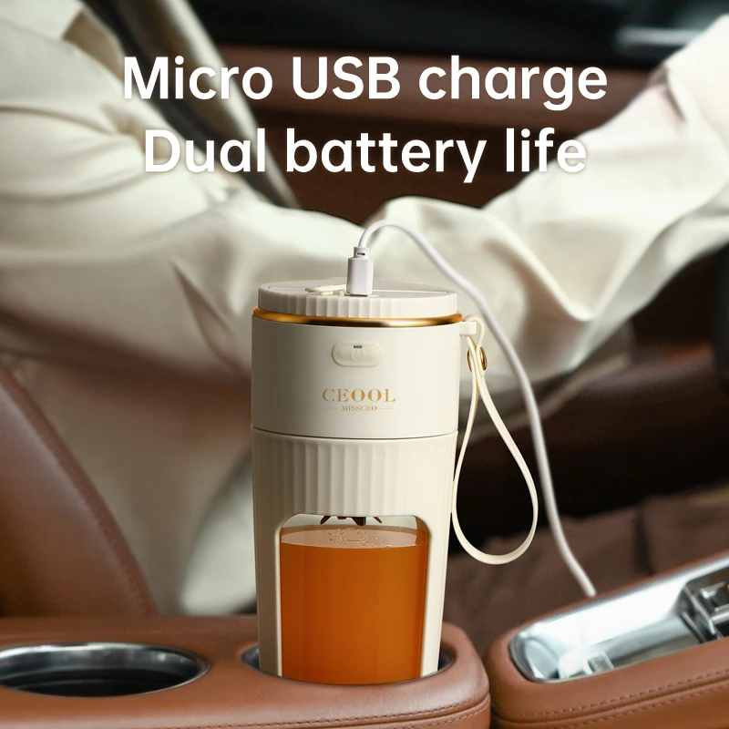 Hot Selling Portable 340ml Fruit Ice Mixer Cup Blender USB Charge Juicers Fresh Juice Portable Bottle Blender