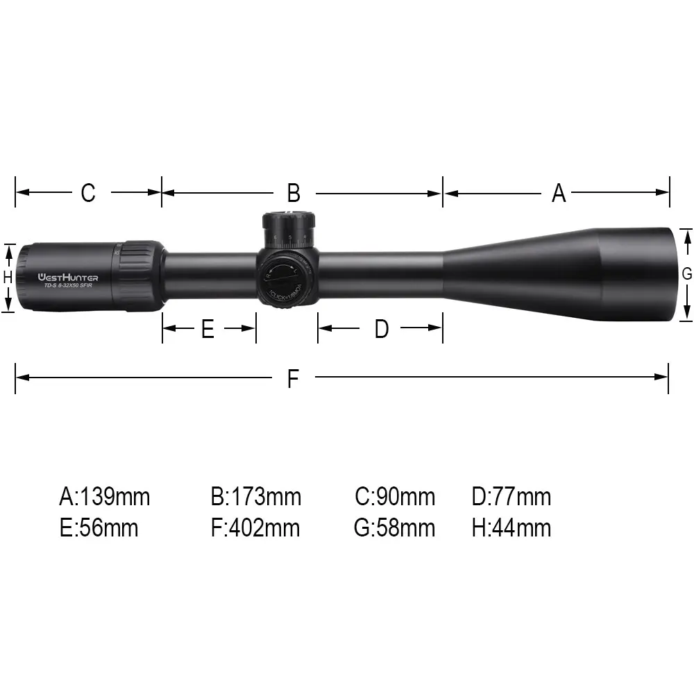 Тактический оптический прицел TD-S 8-32X50