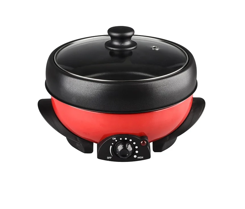 Multipurpose Electric Skillets 1100w Non Stick Electric Hot Cooking Pot with stainless steel