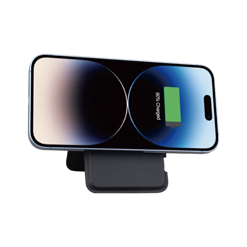 Factory Fast wireless charger PU back clip  Wholesale wireless charger magnetic bracket headphones watch wireless charger