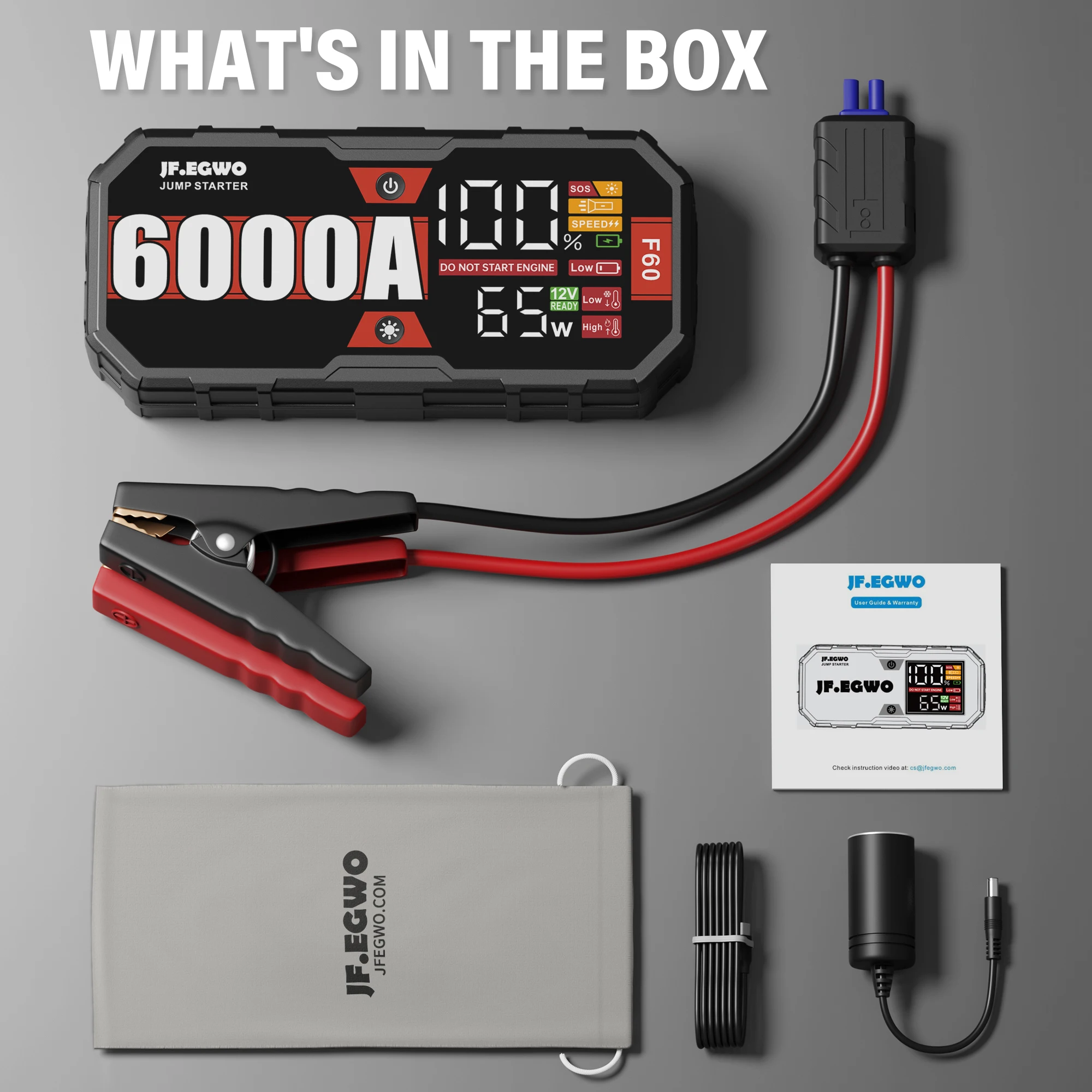 China Jump Starter Manufacturer Portable Emergency 28000mAh Multi-Function Car Jump Starter With 12V 65W