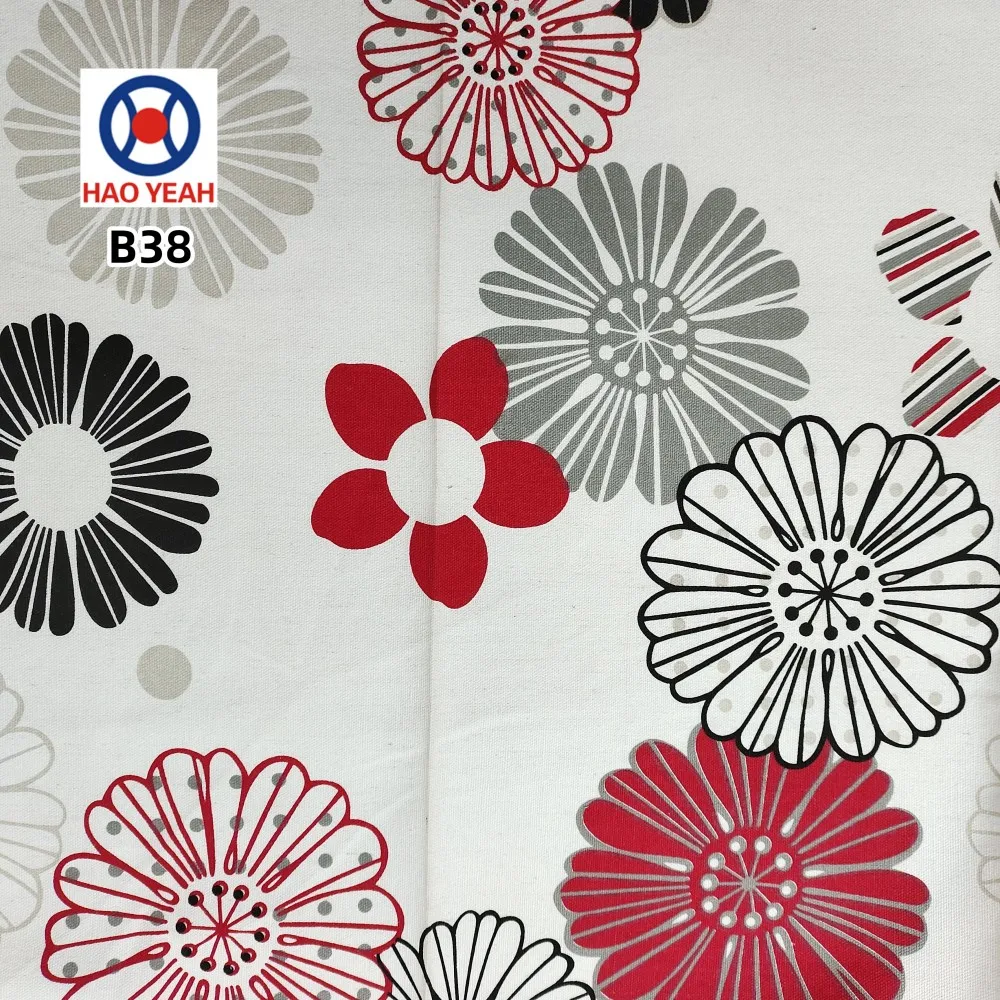 Professional digital printing polyester / cotton woven printed canvas fabric suitable for tent tablecloth and bag making
