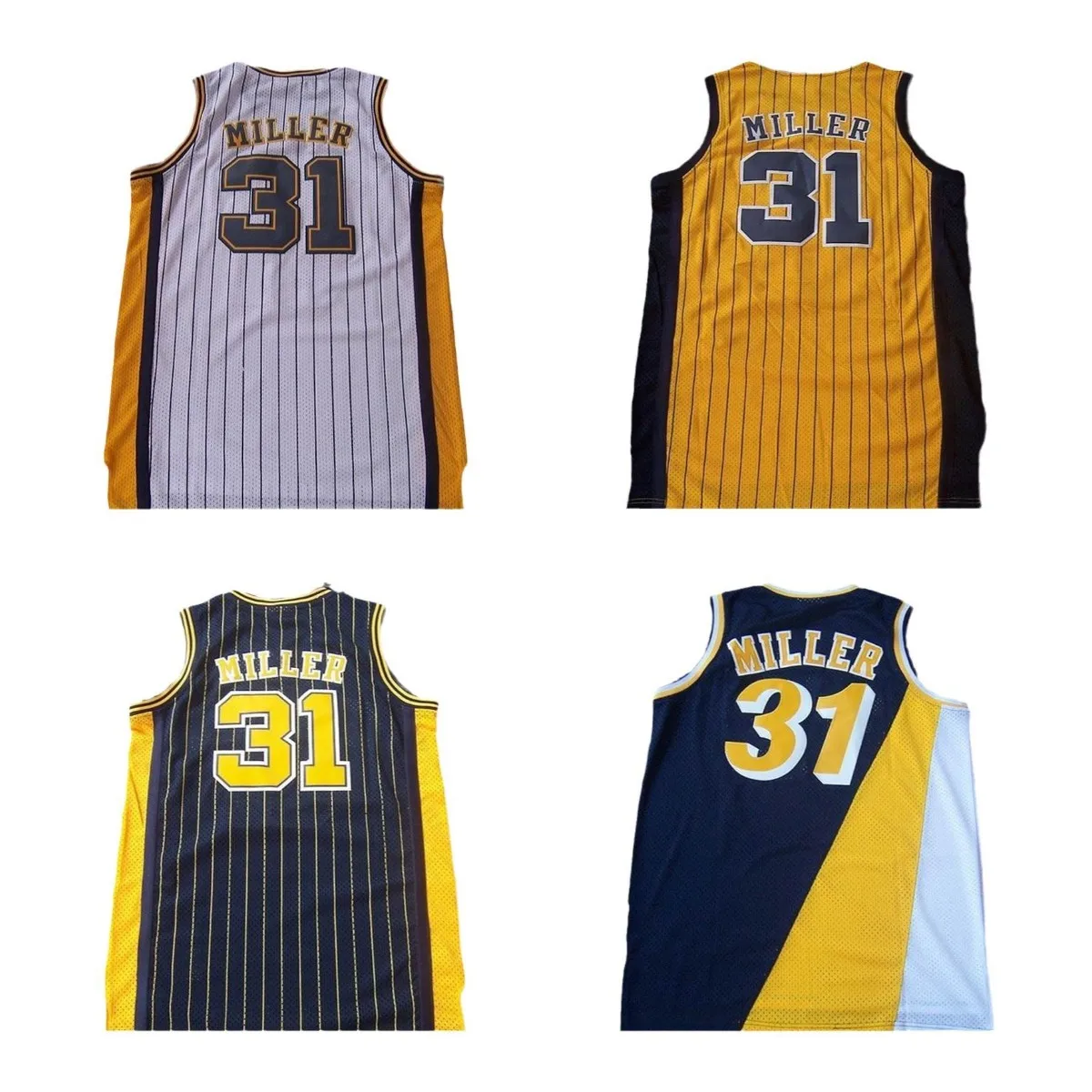 3 colors 31# Indiana All Stitched Cosplay Costume Movie Basketball Jerseys Custom