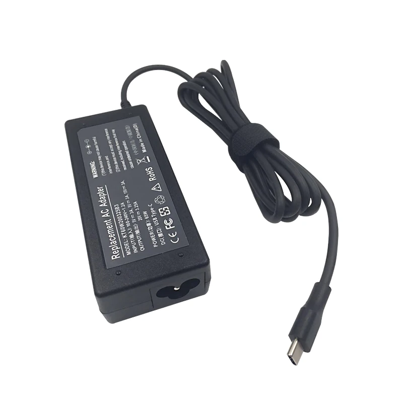 
 Зарядное устройство USB Type-C 65 Вт для ноутбука HP Chromebook 13 G1 x360 11 G1 EE Elite x2 1012 G1 Tablet 210 G2, съемный ПК Pro x2 612 G2  