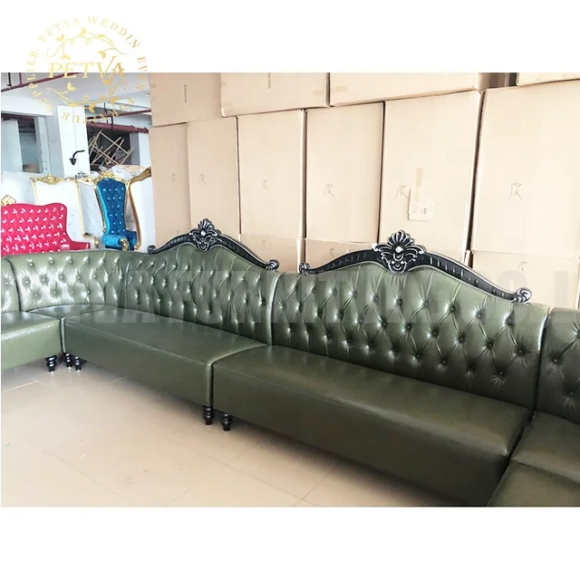 KTV couches luxury living room leather sectional sofa living room furniture  set with table
