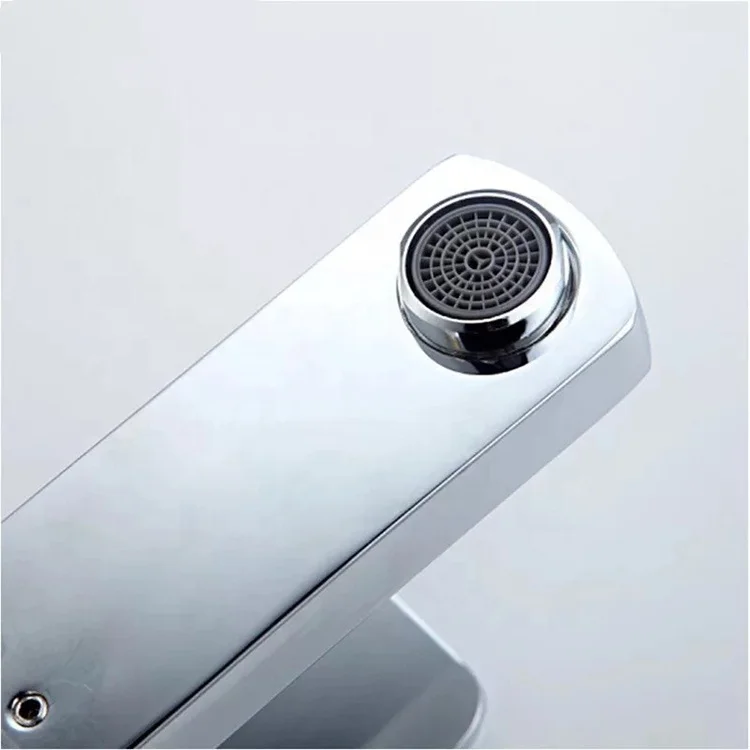 Commercial Bathroom Sink basin Faucet Contemporary Water Tap with Single Lever Single Hole Standard Bathroom Faucet