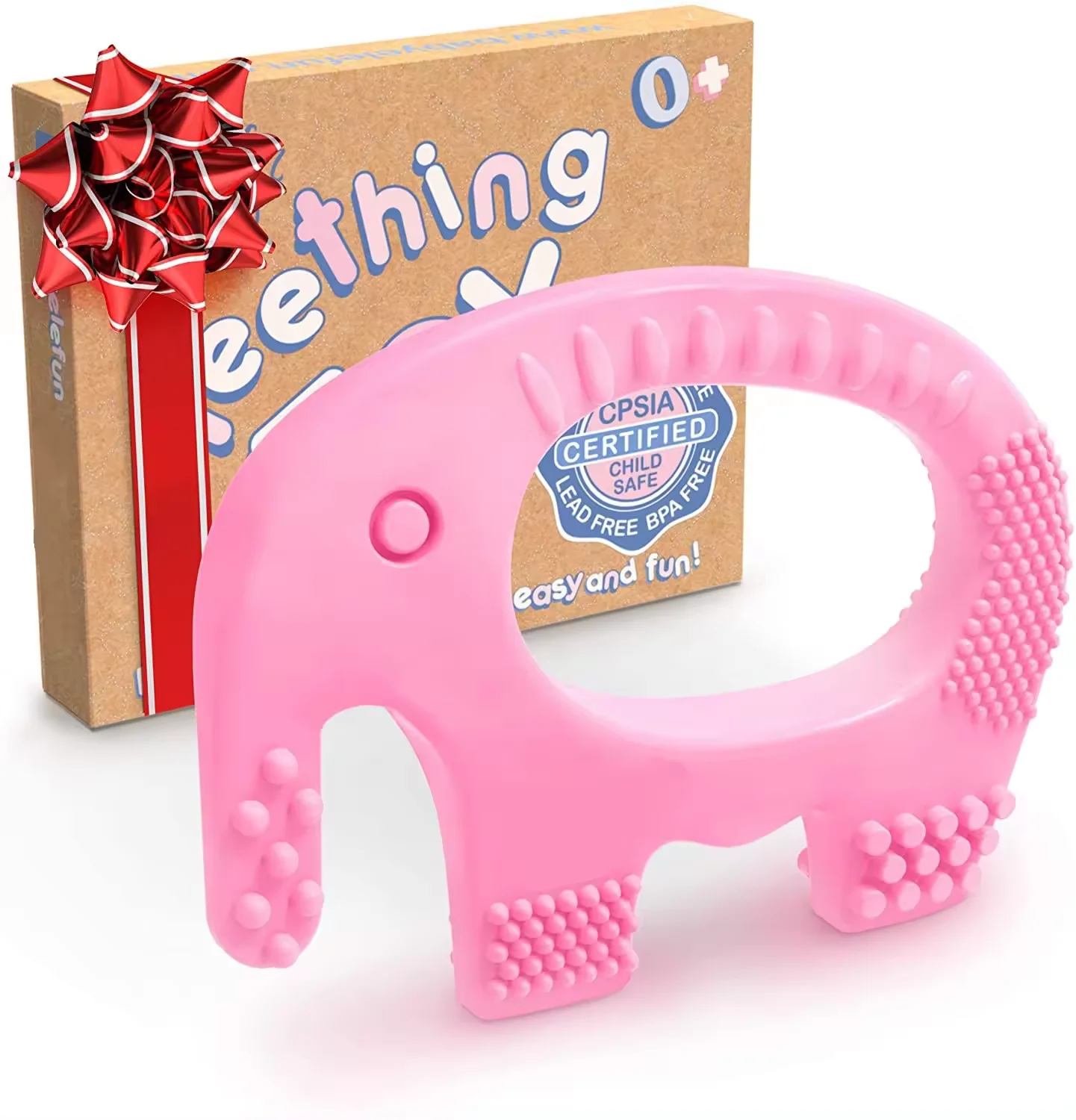 Soft and Highly Effective Elephant Teether, customized Baby Teething Toys