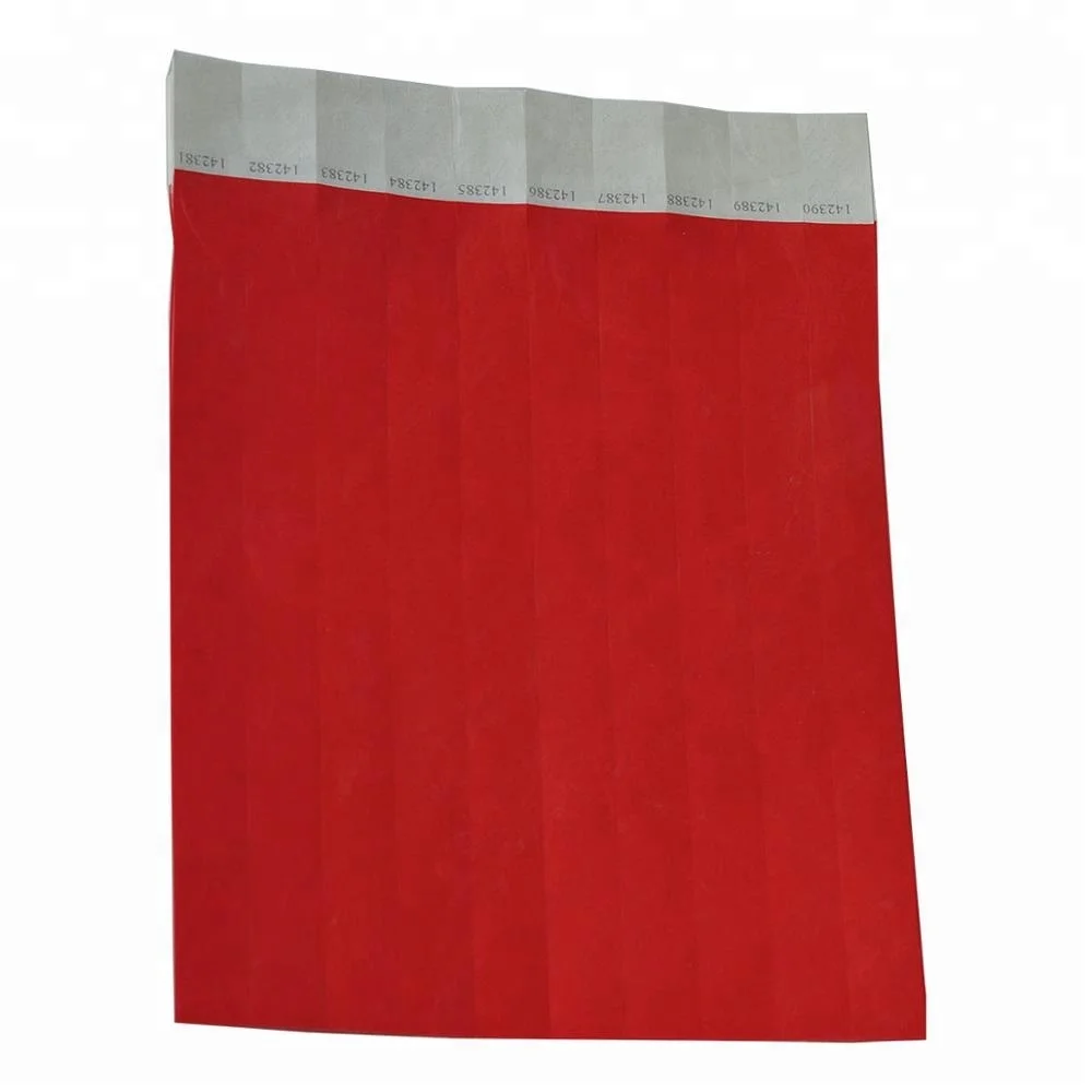 Custom printingcheap tyvek wristbands, disposable id wristbands bracelet with box