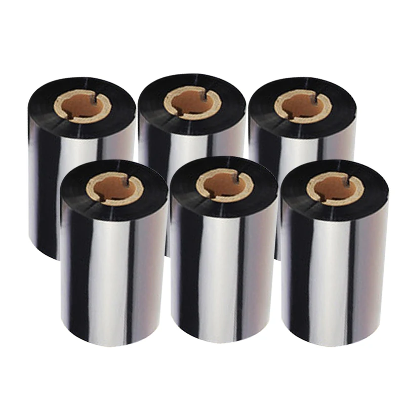 Thermal transfer ribbon wax ribbon 110mm x300m core 25mm barcode wax tape for label printer