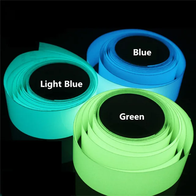 luminous tape 10m 1.5cm*1m for cars  green glow in dark,custom pvc self adhesive safety tape,warning tape for car diy stair
