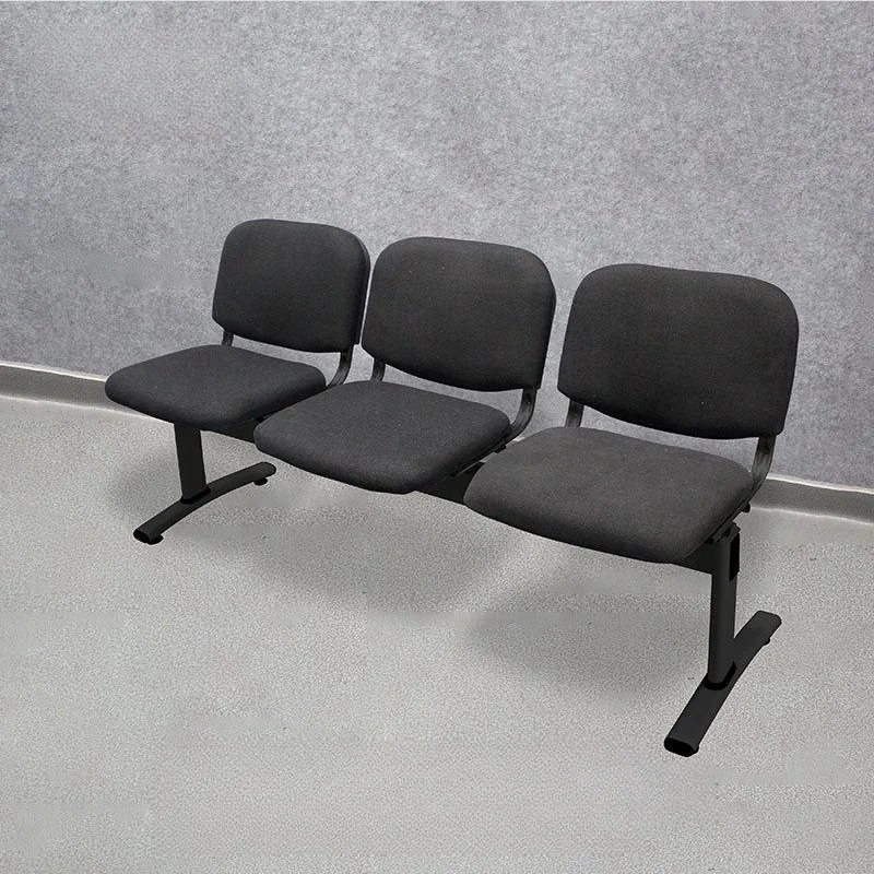 High Quality Fabric Public Airport Waiting Chair Cinema Hospital Chair Stylish Indoor Public Furniture Blue Seat with Cushion