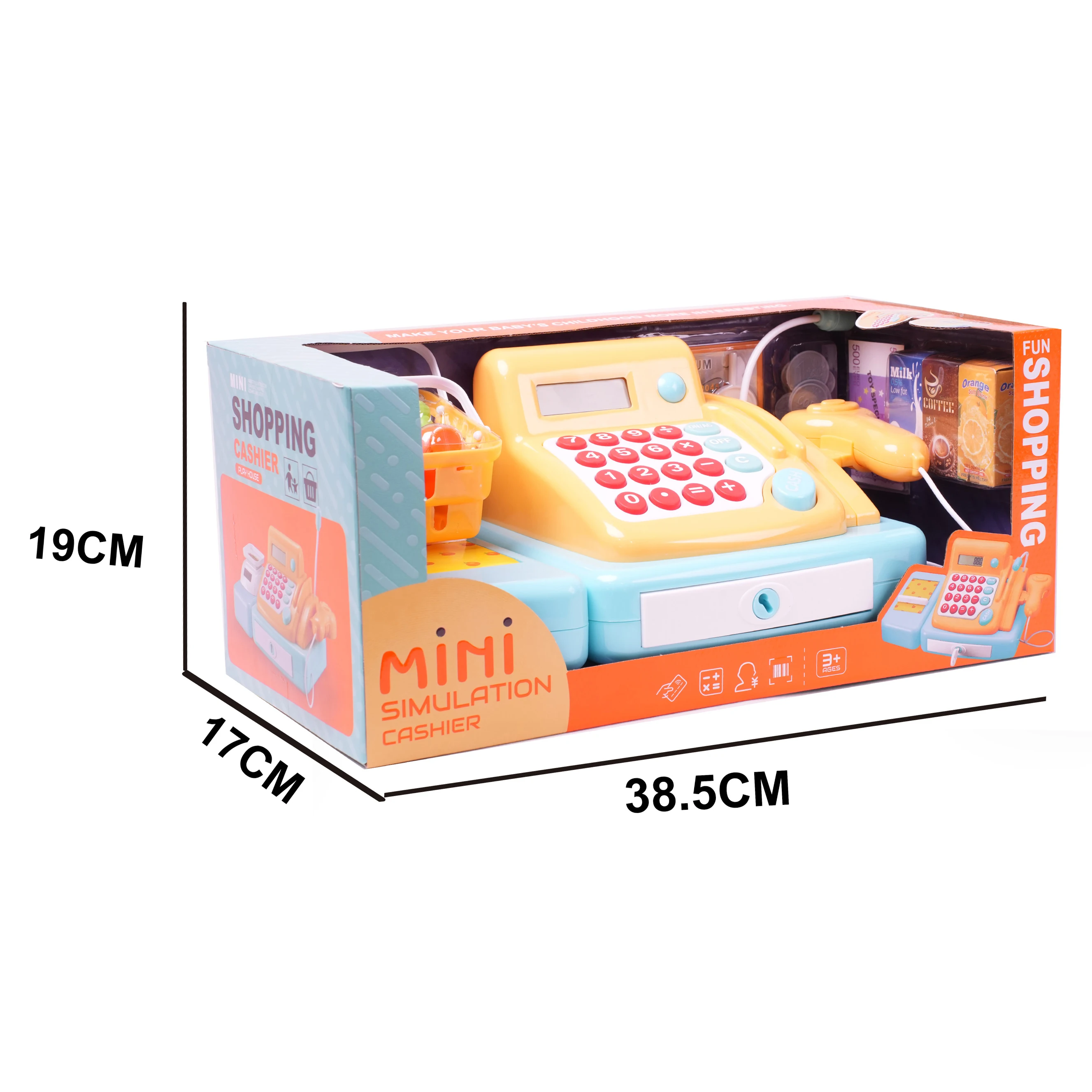 2024 Kids hot sale simulation calculator cash register toys pretend play shopping supermarket swiping card cash register toys