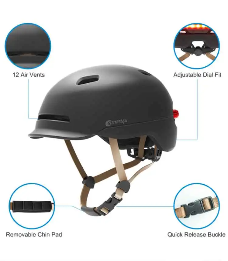 Xiaomi Scooter Smart4u SH50 Pink Blue Bicycle Helmet Smart Cycling Helmet Safety Helmet