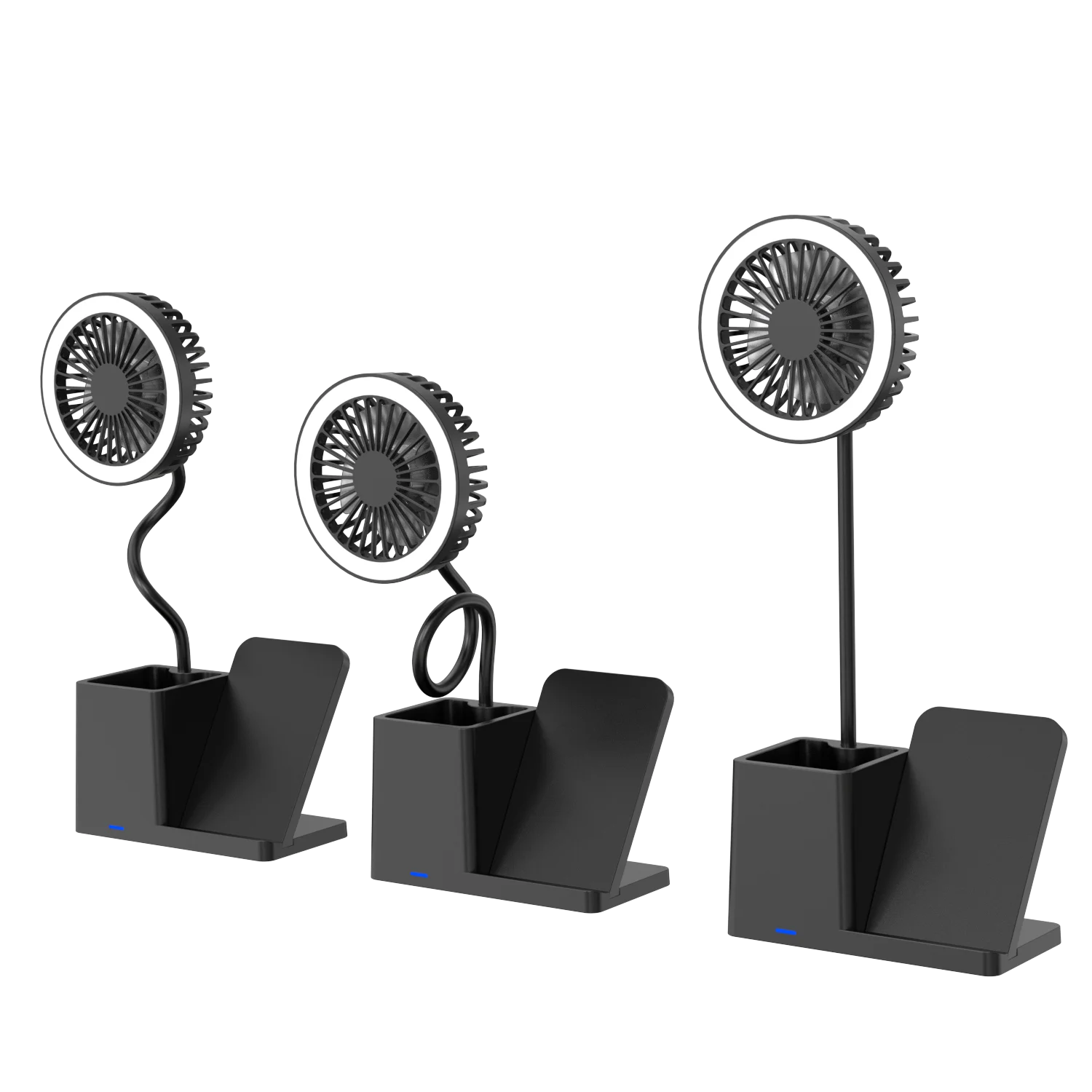 3D Hologram Fan Projector Display Touch Night Light With 10W Wireless Charger Holographic Decor Table Lamp For Gift