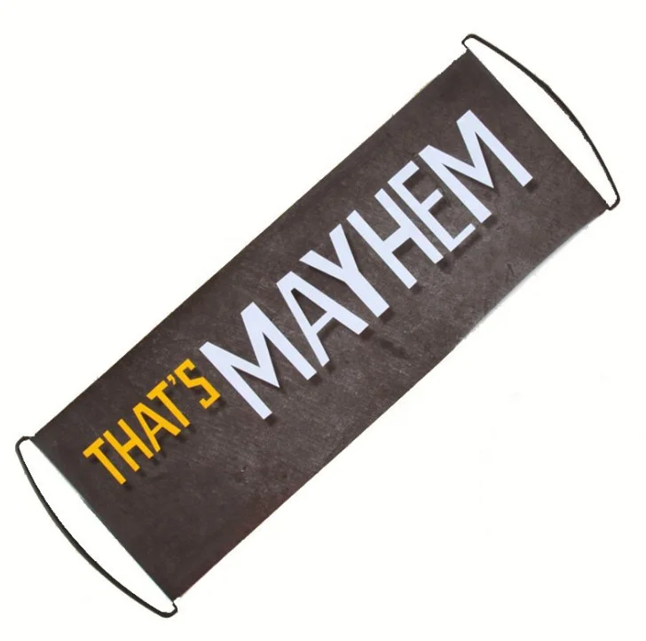 Cheap custom  24x70cm  retractable hand  festival  held scrolling banner Party flag