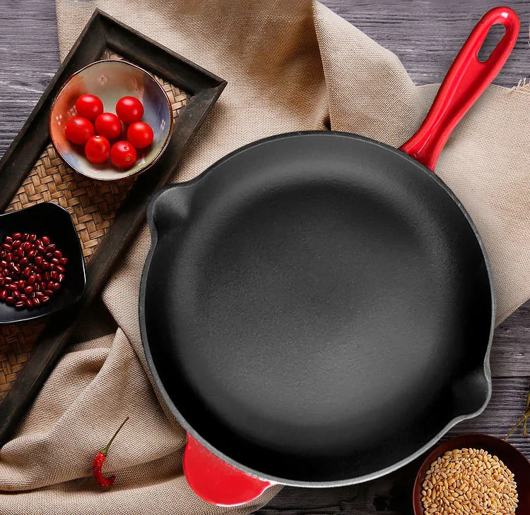 Enameled Cast Iron Fry Pan Even Heat Induction Cooktop Compatible Oven Safe Up To 400F