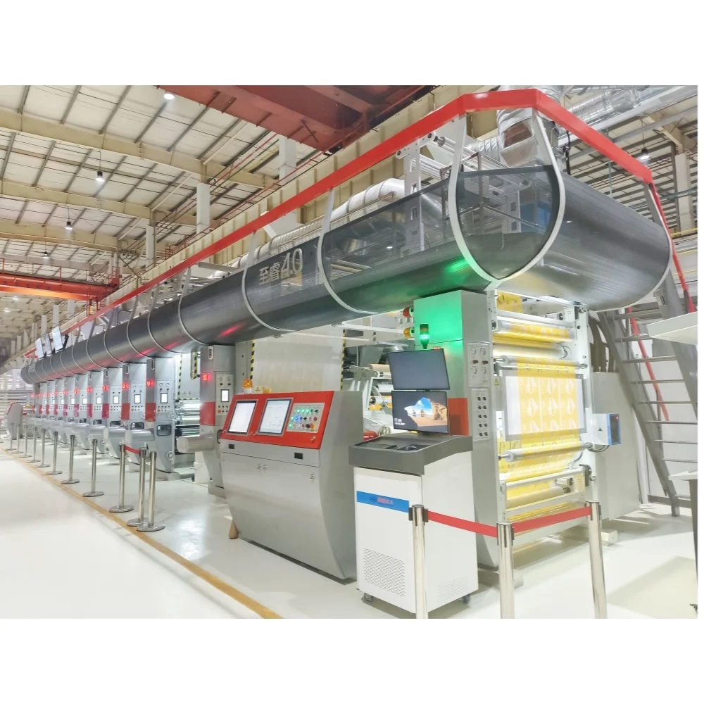 High speed film printing FR450ELS gravure printing machine offset check for flexible packaging