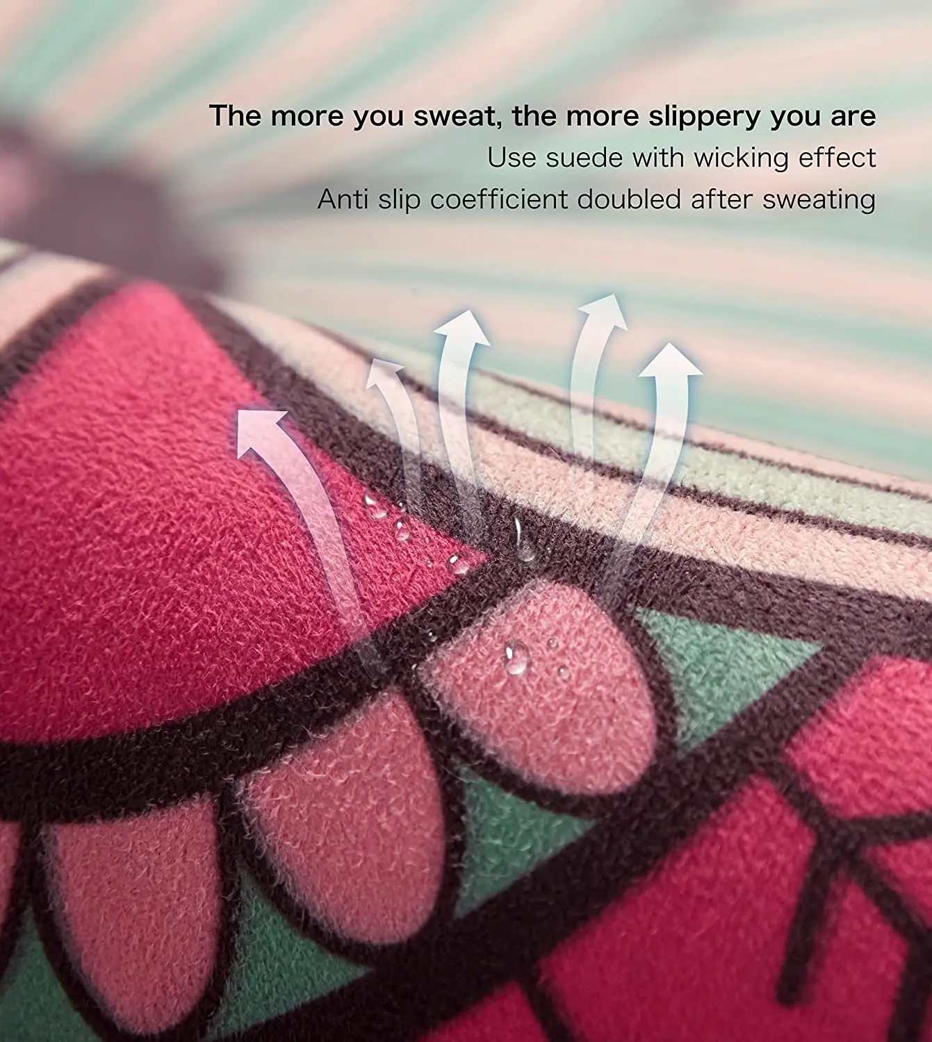 Manufacturer customized circle Printed suede Natural Rubber Eco Friendly Round Yoga Mat Routine Exercise Meditation