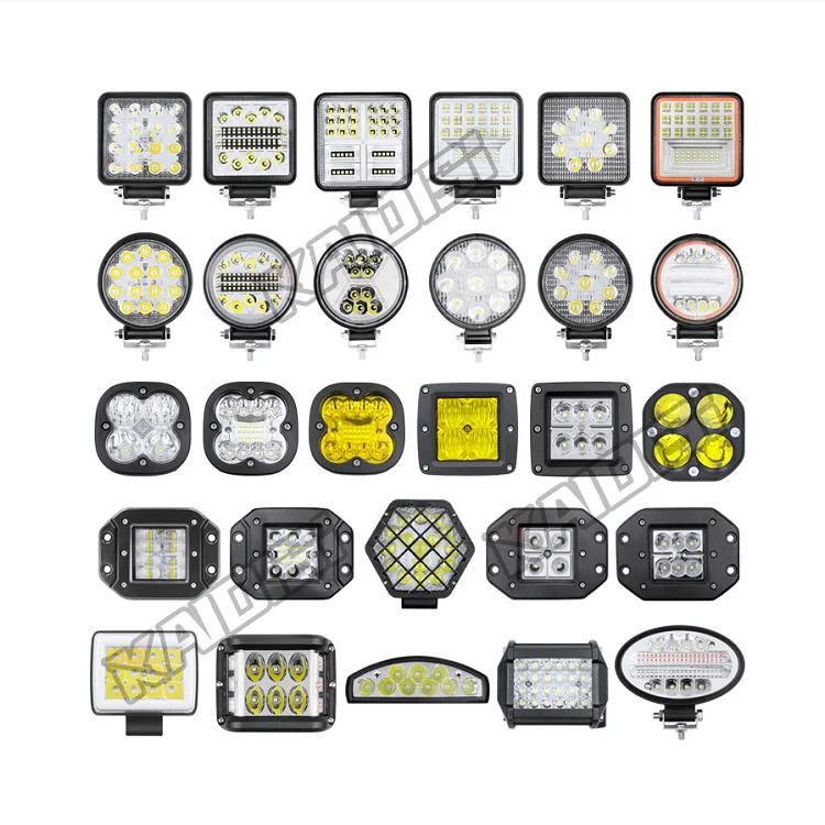 kaidisi Auto Lighting System Super bright 12V 24V led bulb off road light 48W 27W 42W 126W 4X4 LED Work light for ATV UTV  SUV