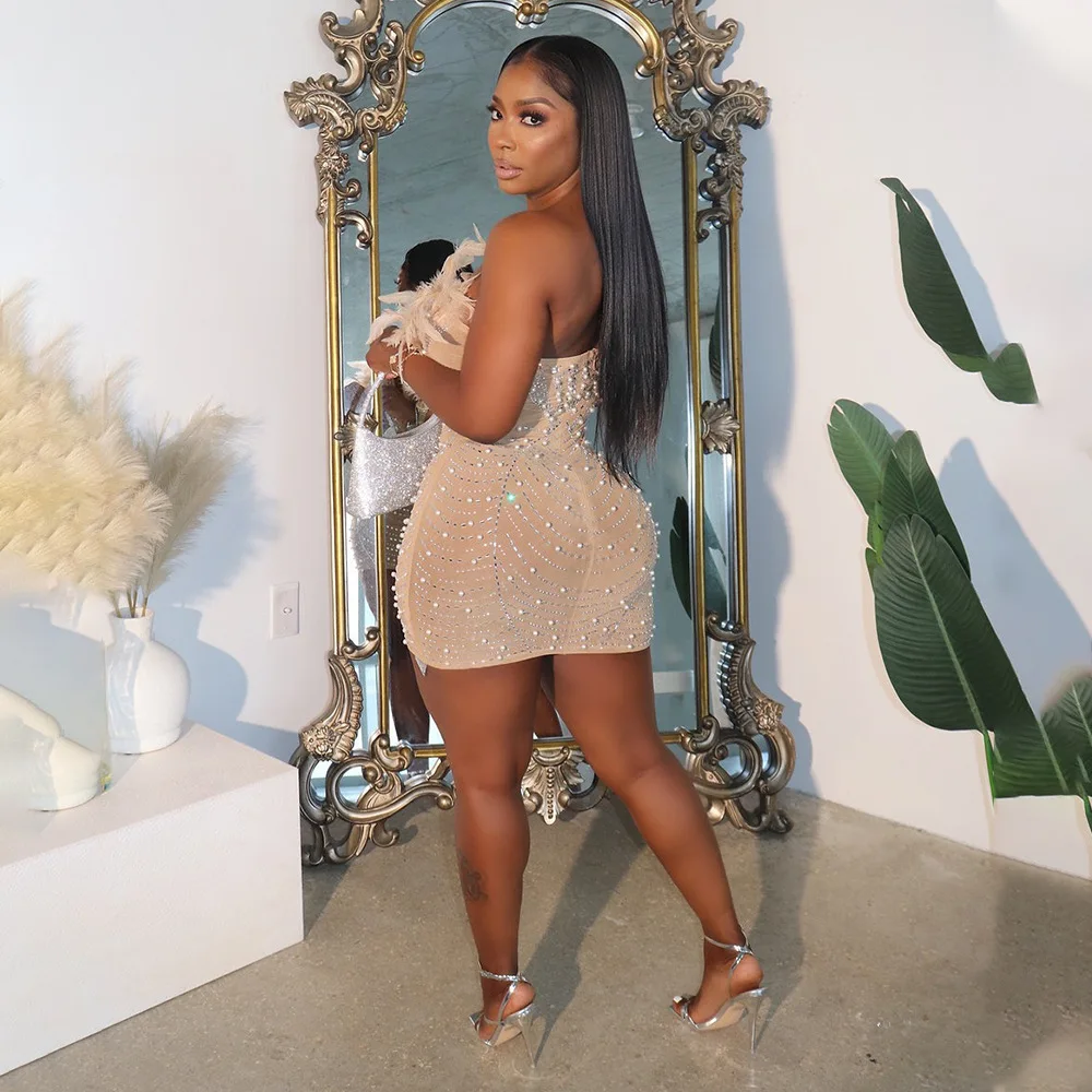 FS11686D women sexy nightclub tube bodycon dress