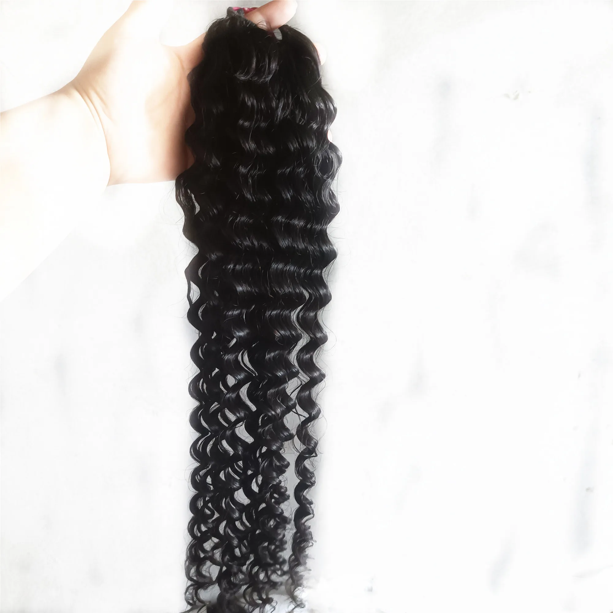 Slim Braiding Korea Hair Deep weave Twin Tip Extensions Snap Extension Twins Feather Cotton Double Row Thread  Korean Knotted