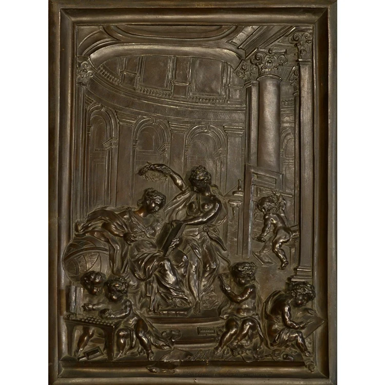 Modern Wall Decor Metal Art Gifts Animals Statue Bronze Peacock Relief Sculpture