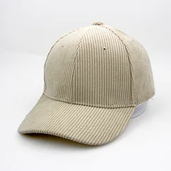 Factory Wholesale 6 Panel Corduroy Hat Plain Baseball Cap Mix Colors