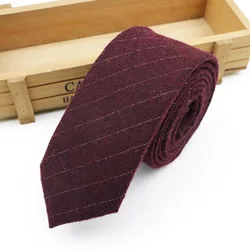 Европейский мужской галстук из шерсти и полиэстера, узкий галстук в полоску, повседневный галстук-бабочка в клетку, галстук в английском стиле, ширина 6 см