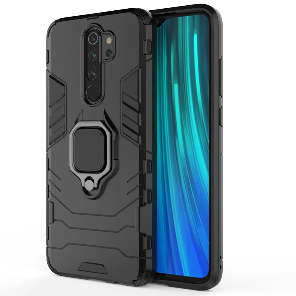 
Magnetic Car Mount Ring Bracket Premium Mobile Case For Xiaomi Redmi Note 8 Pro Phone Case Shockproof 