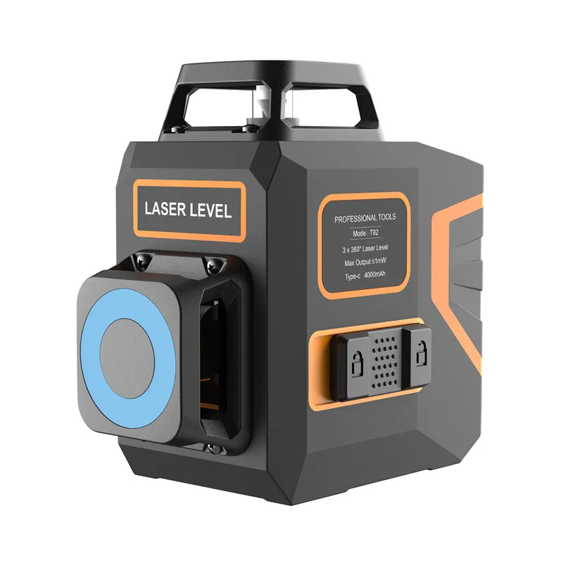 Lazer Level 3D Auto Green Laser Level 12-Line Self-Leveling Machine with 360 Degree Rotary Feature for Tool Use