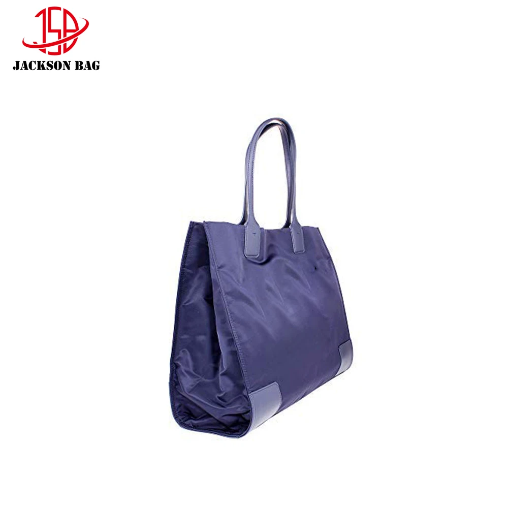 PU Leather Top Handles Nylon Leather WaterproofTote Bag Large Capacity Ladies Leisure Bag Multifunction 15Inch Laptop Case Bag