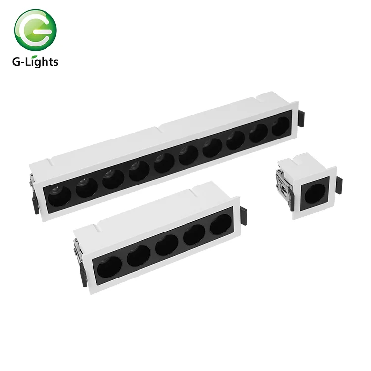 Professional Quality Project Light Office Shop Mall Aluminum Recessed 2W 10W 20W Led Grille Lamp