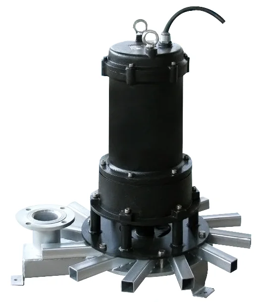 Intense Oxygen Transfer and Mixing Self-Priming Submersible Aerator for Sewage Treatment Facilities