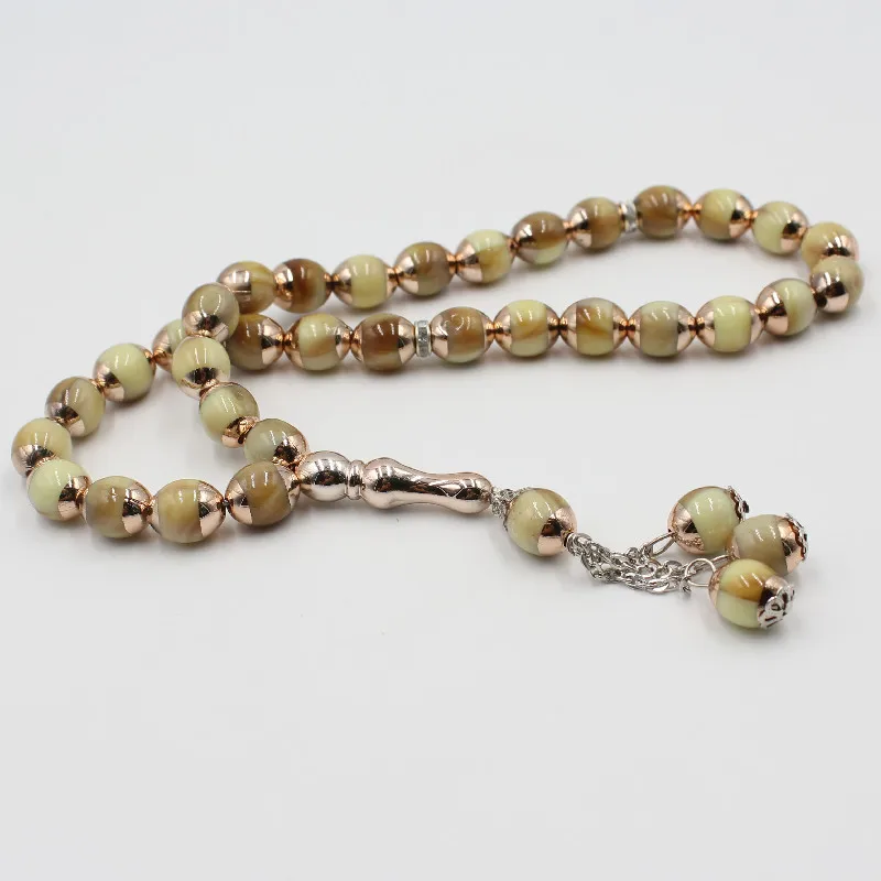 Индивидуальные дешевые молитвенные бусины Tasbih акриловые позолоченные новые подарки Misbaha Eid Рамадан мусульманские четки ювелирные изделия