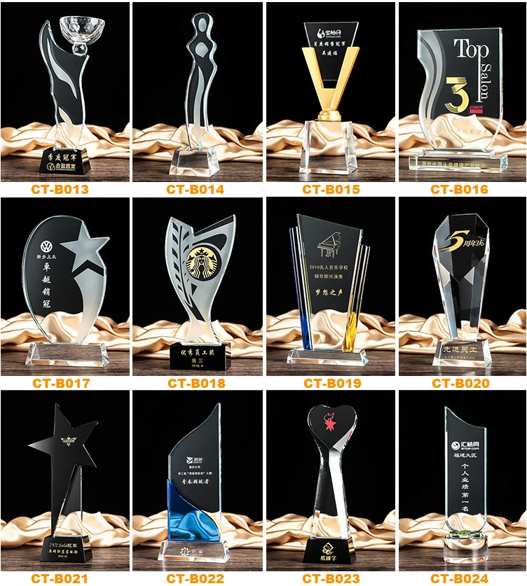 Creative crystal microphone music trophy