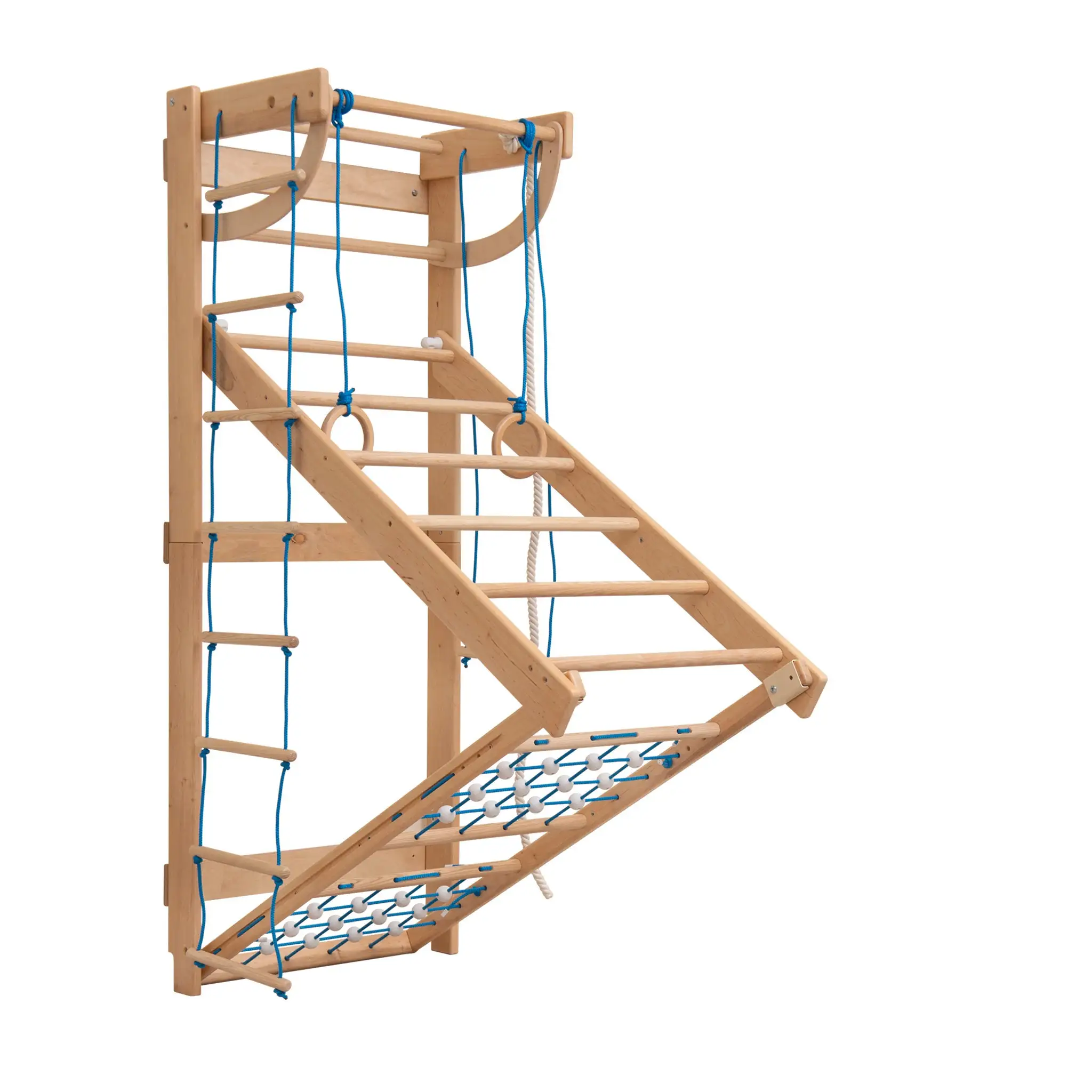LM KIDS Swedish Ladder Wooden Yoga Wall Stall Bar Physical Therapy And Gymnastics Ladder
