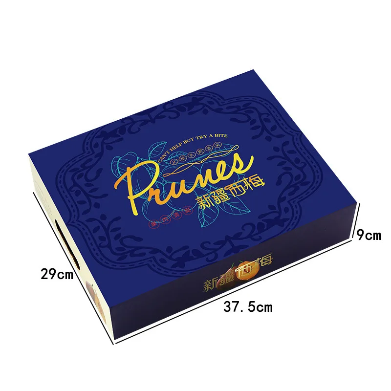 Customized delicate fruit box foldable corrugated packaging box cherry banana blueberry shipping box