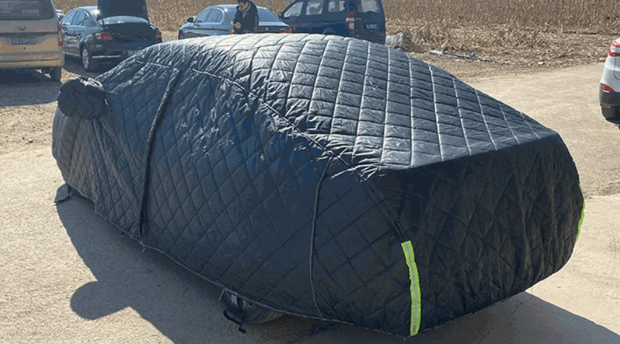 Oxford Cotton Non Woven All Weather Thickened Multilayer Waterproof Snowproof Hail proof Car Cover