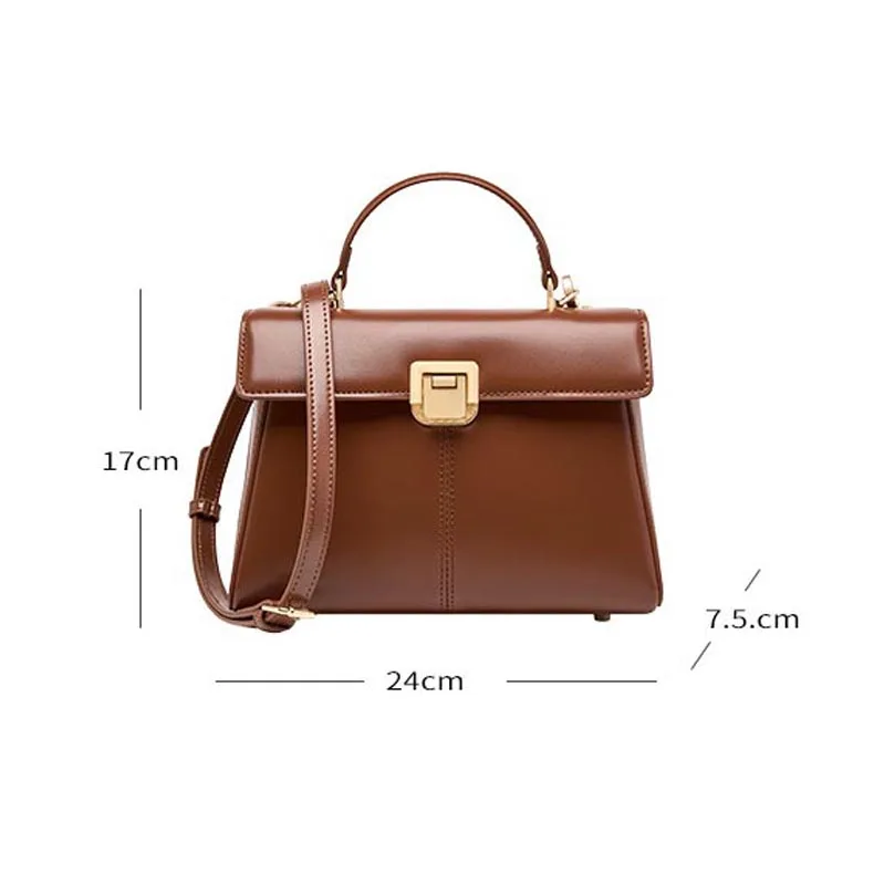 2024 Fashion genuine Leather Ladies Bags Designer luxury vintage high-end real leather Shoulder crossbody Bag Handbags for women