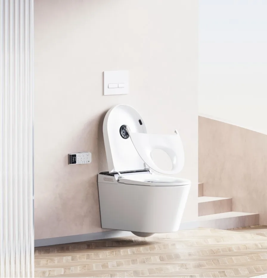 Ceramic Electric WC Intelligent Toilet Bowl Colorful Wall Mounted Auto Wall Hung Smart Toilet