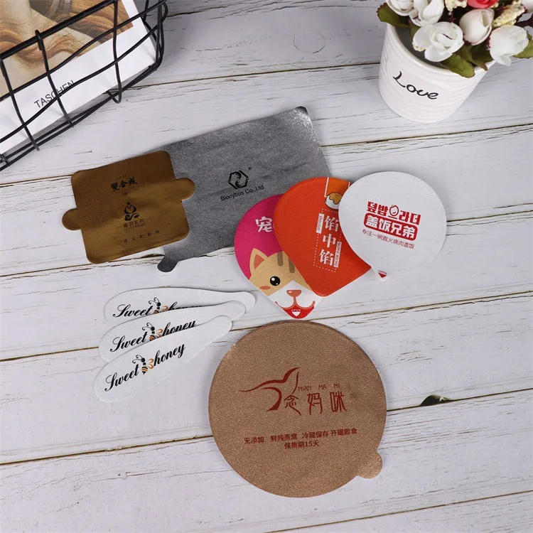 Customized color and style K Cup Pods aluminum foil heat sealing lids 53mm for coffee / juice/capsules/medicine bottle