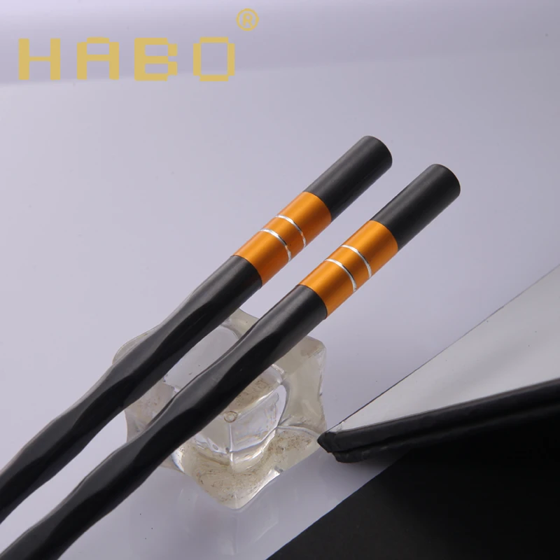HABO hotel houseware antibacterial anti-mould fiberglass luxuriant easy to clean 2021 new ripple ring chopstick for gift box SGS