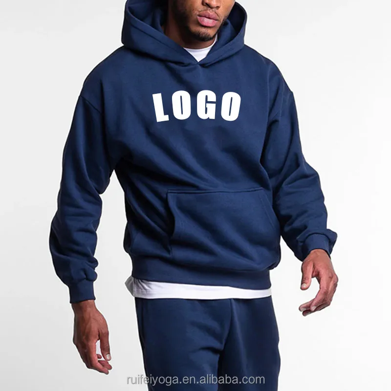 Custom Logo High Quality Oversized Blank Sweatsuit Heavyweight Sweatpants And Hoodie Set Unisex 2 Piece Outfit Tracksuit For Men
