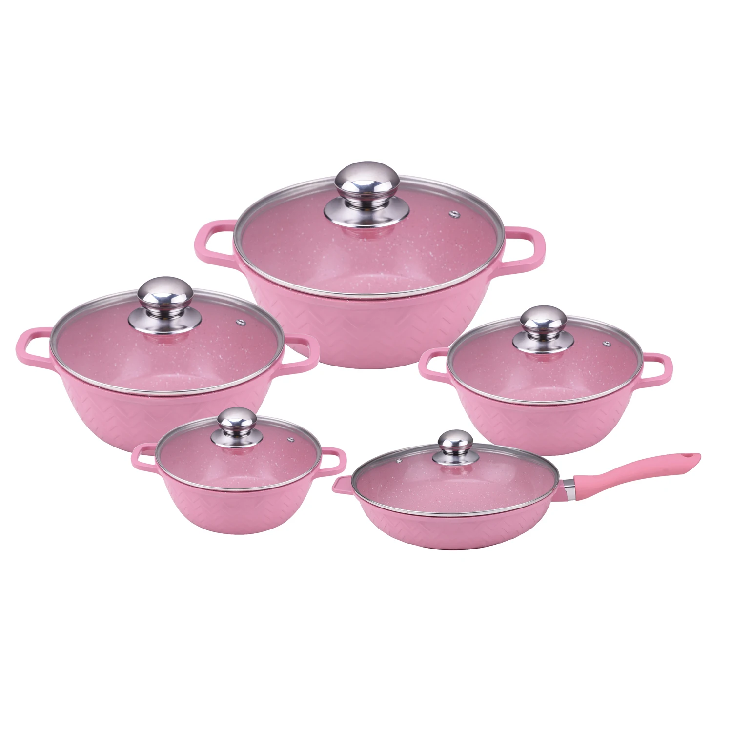Dessini Cookware Set Printing Pot Sets Kitchenware Sets Glass Lid With Stainless Steel Knob