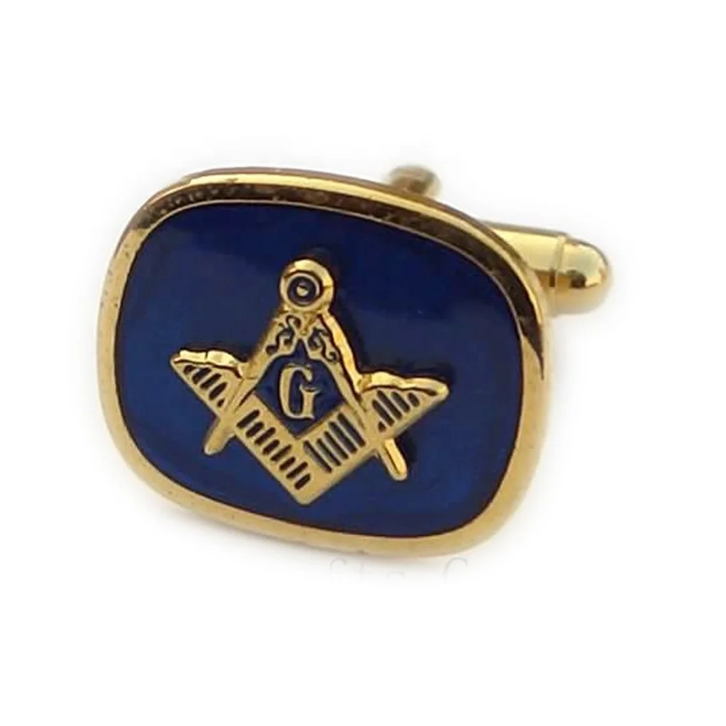 Заказные мужские пустые запонки, оптовая продажа от производителя, винтажные масонские роскошные запонки с логотипом, золотые металлические эмалированные запонки
