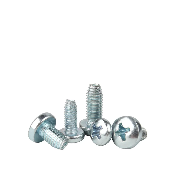 Factory Wholesale White Zinc M5x10 DIN 7500 self tapping screws Cross Recessed pan head thread rolling screws