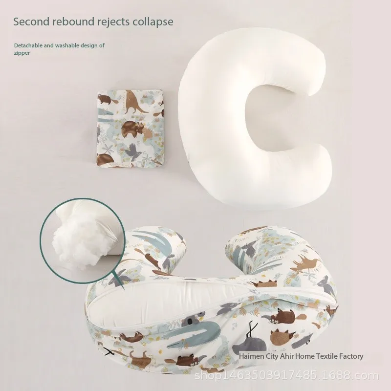 The most popular cotton U-shaped baby throw pillow is removable baby breastfeeding nursing pillow